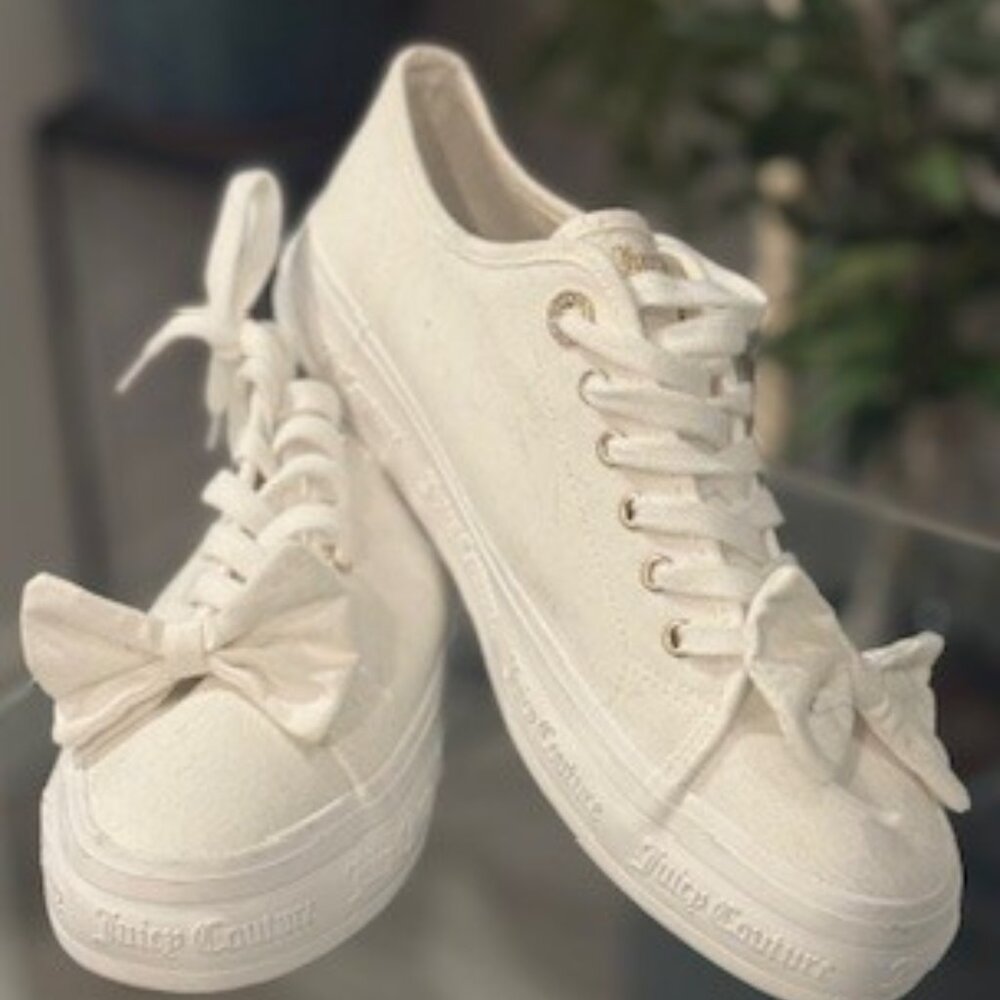 Juicy Couture Canvas Lace-Up Fashion Sneakers – Comfortable Style - NWOT
